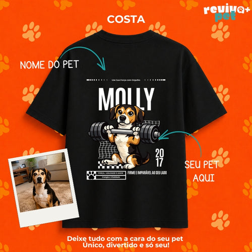 PetGym® – Camiseta Basic Premium Unissex 100% Algodão Personalizada com Foto do Pet