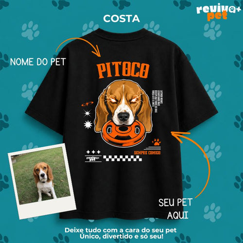 PetPower® – Oversized Premium Unissex 100% Algodão Personalizada com Foto do Pet