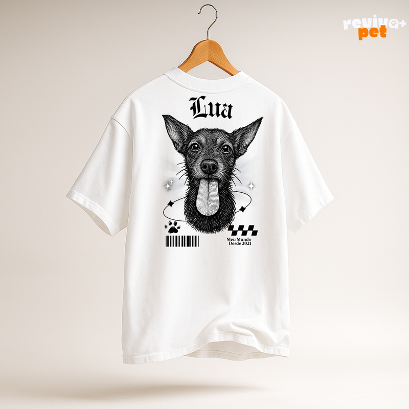Camiseta Oversize DogFace Personalizada
