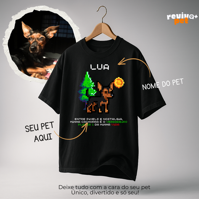 Camiseta Oversize RetroPet Personalizada