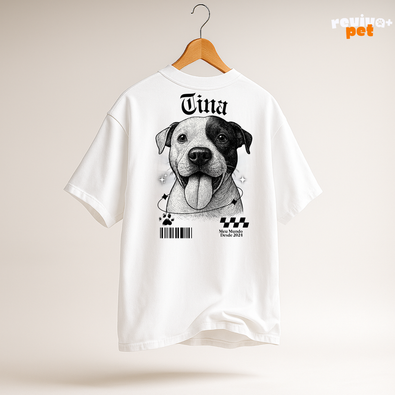 Camiseta Oversize DogFace Personalizada