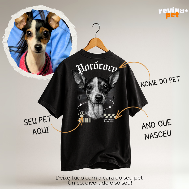 Camiseta Oversize DogFace Personalizada