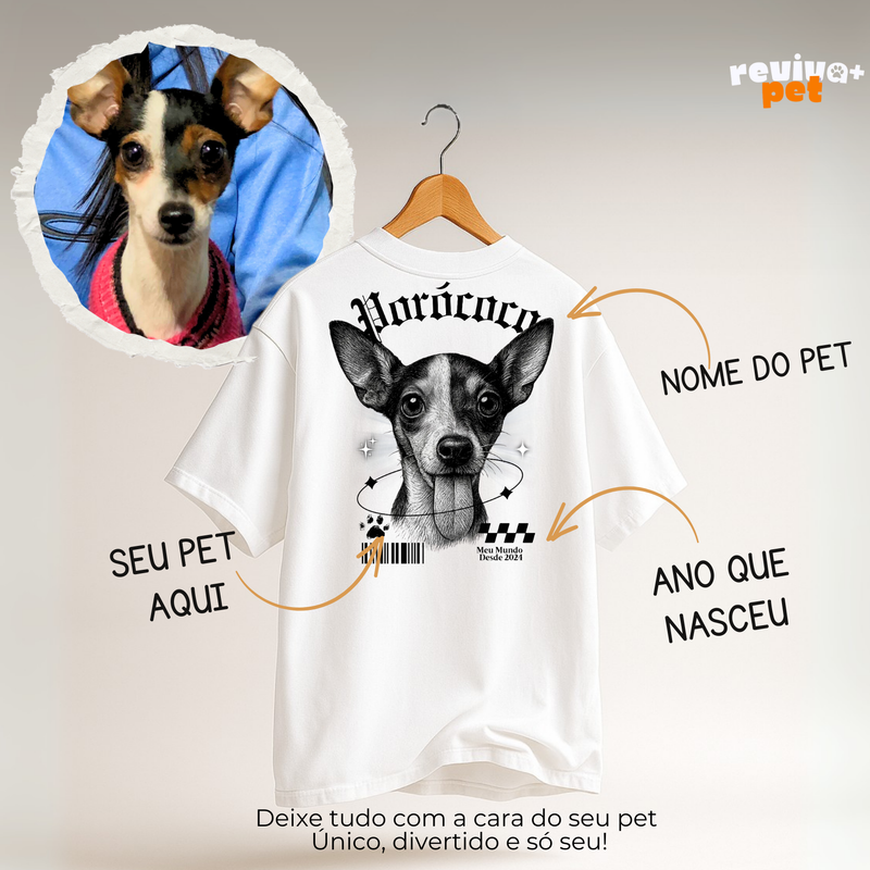 Camiseta Oversize DogFace Personalizada