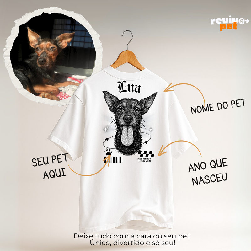 Camiseta Oversize DogFace Personalizada