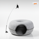 Caminha MiauDonut + Brinde Varinha Ventosa Com Pena