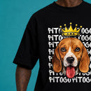 PetKing® – Oversized Premium Unissex 100% Algodão Personalizada com Foto do Pet