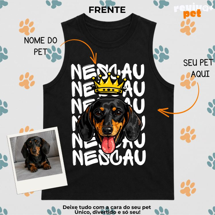 PetKing® – Regata  Personalizada com Foto do Pet