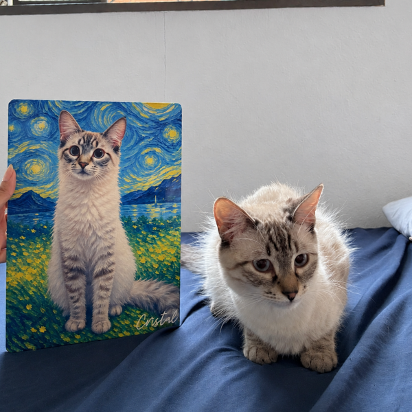 Pet Gogh® – Quadro Metálico Personalizado com Foto do Pet