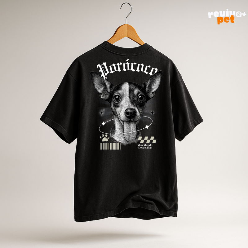Camiseta Oversize DogFace Personalizada