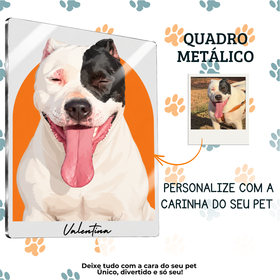 Pet Minimalist® – Quadro Metálico Personalizado com Foto do Pet