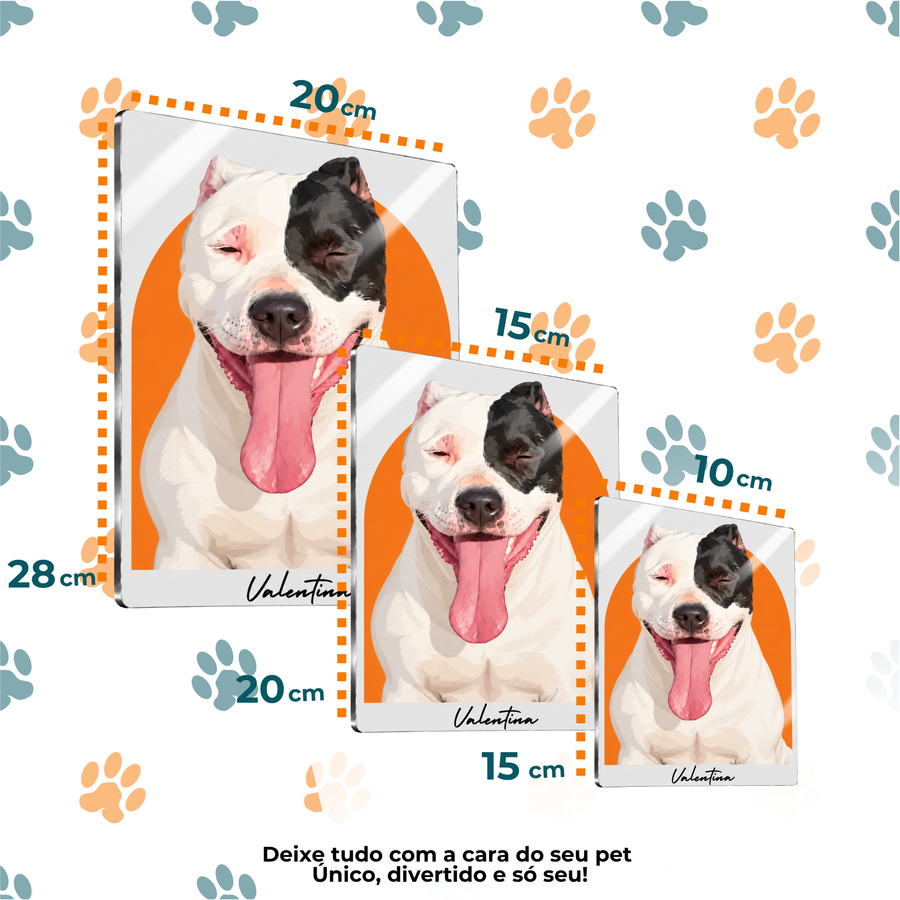 Pet Minimalist® – Quadro Metálico Personalizado com Foto do Pet