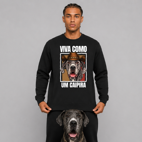 PetCountry® – Moletom Careca Unissex Personalizado com Foto do Pet