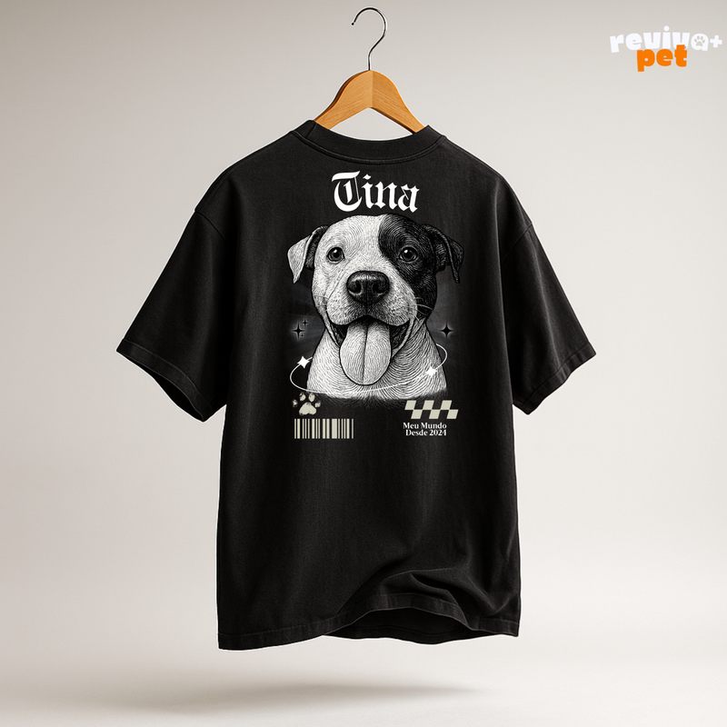 Camiseta Oversize DogFace Personalizada