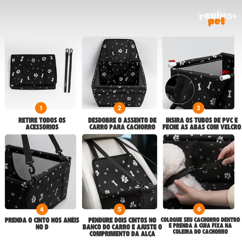 Canine Comfort Pro: Cadeirinha fixa, segura e confortável