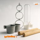 Viveiro Mansão das Aves + Brindes (1 Bebedouro Plástico, 2 Comedouros com Abas e 1 Poleiro de Argolas)