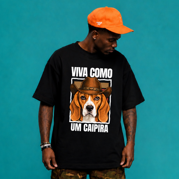 PetCountry® – Oversized Premium Unissex 100% Algodão Personalizada com Foto do Pet