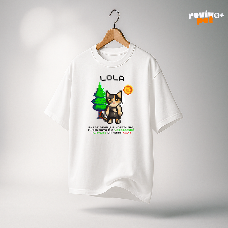 Camiseta Oversize RetroPet Personalizada
