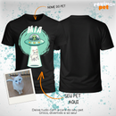 Camiseta Basic Abduction Pet Personalizada