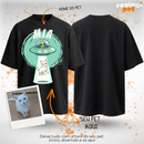 Camiseta Oversize Abduction Pet Personalizada