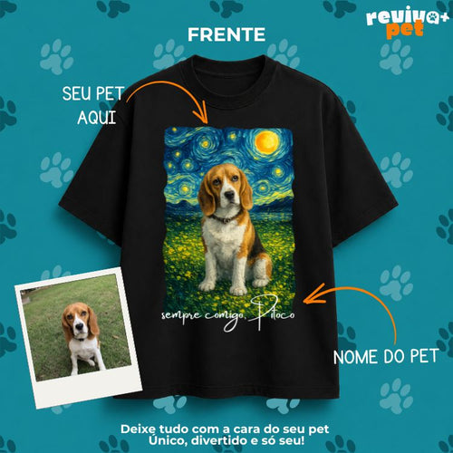 PetGogh® – Oversized Premium Unissex 100% Algodão Personalizada com Foto do Pet