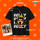 PetKing® – Camiseta Basic Premium Unissex 100% Algodão Personalizada com Foto do Pet