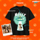 AbdutionPet® – Camiseta Basic Premium Unissex 100% Algodão Personalizada com Foto do Pet