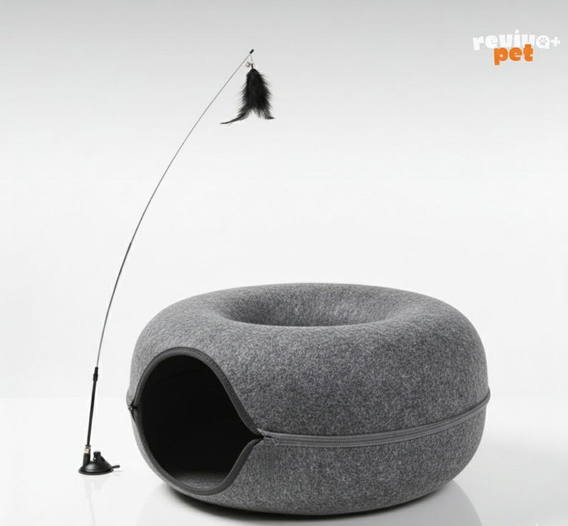 Caminha MiauDonut + Brinde Varinha Ventosa Com Pena