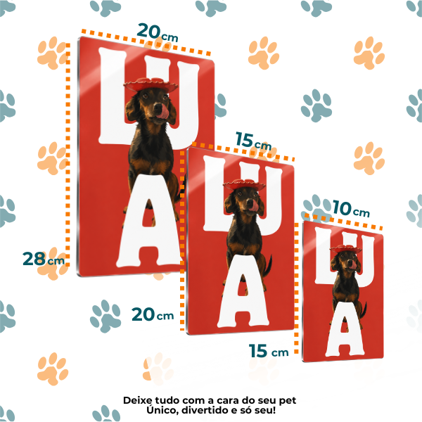 Pet Poster® – Quadro Metálico Personalizado com Foto do Pet